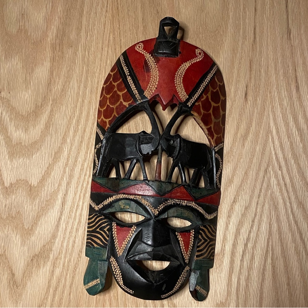 Hand carved, wooden wall decor
